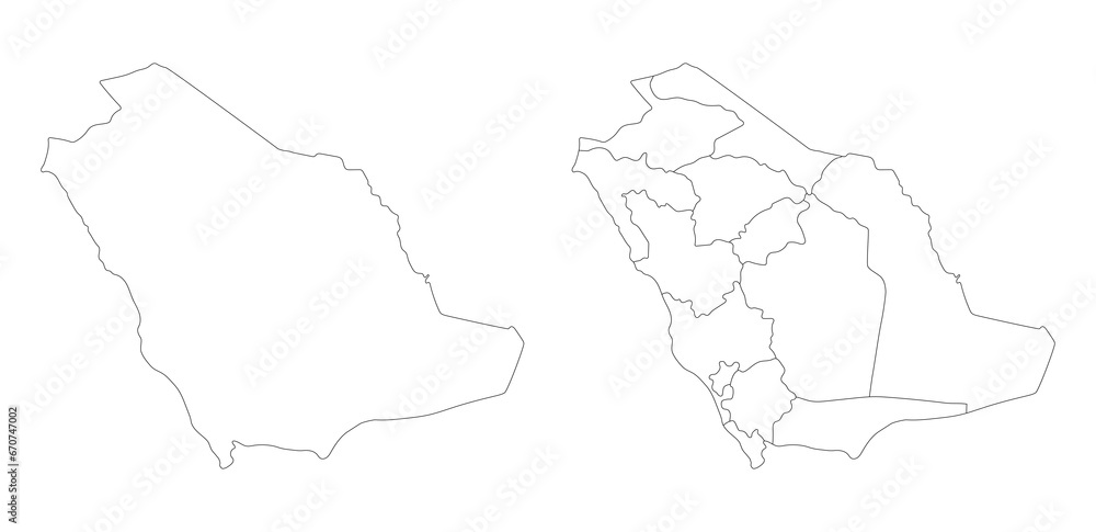 Saudi Arabia map. Map of Saudi Arabia in set