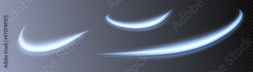 Light trail blue curved light line. Element for your design, advertising, cards, invitations, screensavers, websites, games.