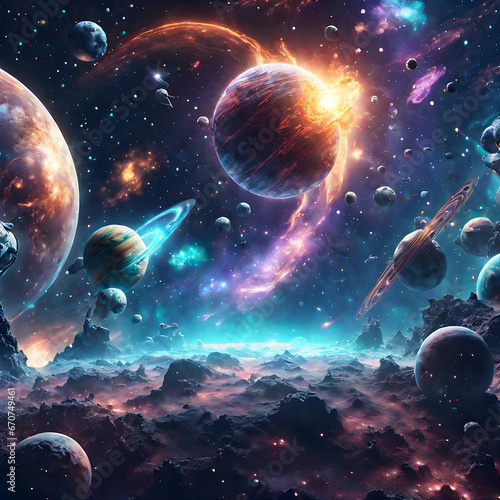 Magnificent space background, mysterious universe, perfect for zoom wallpaper