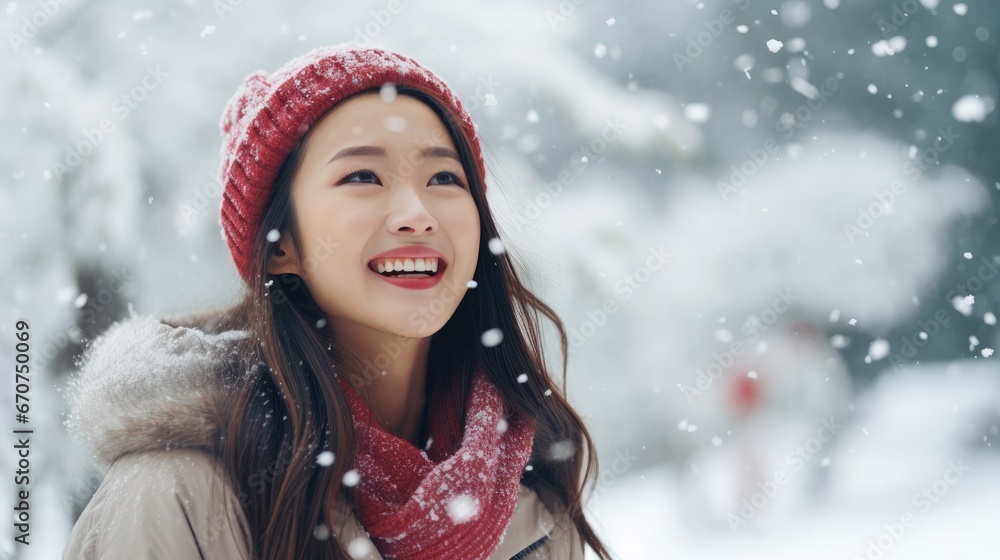 Young Woman in winter. Beautiful Girl in winter clothes in wintertime outdoor Young Woman in winter. Beautiful Girl in winter clothes in wintertime outdoor