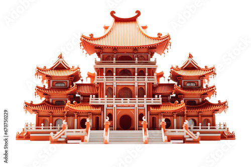 Temple Symmetry Isolated on transparent background