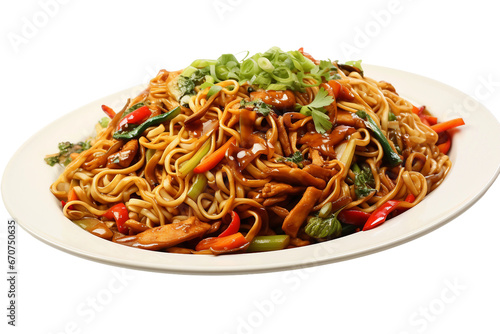 the Essence of Chow Mein Isolated on transparent background