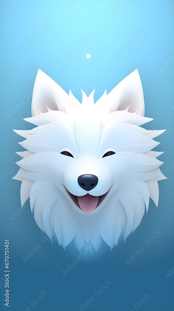 Adorable Wolf Portrait Wallpapers on Soft Gradient Background Adorable Wolf Portrait Wallpapers on Soft Gradient Background