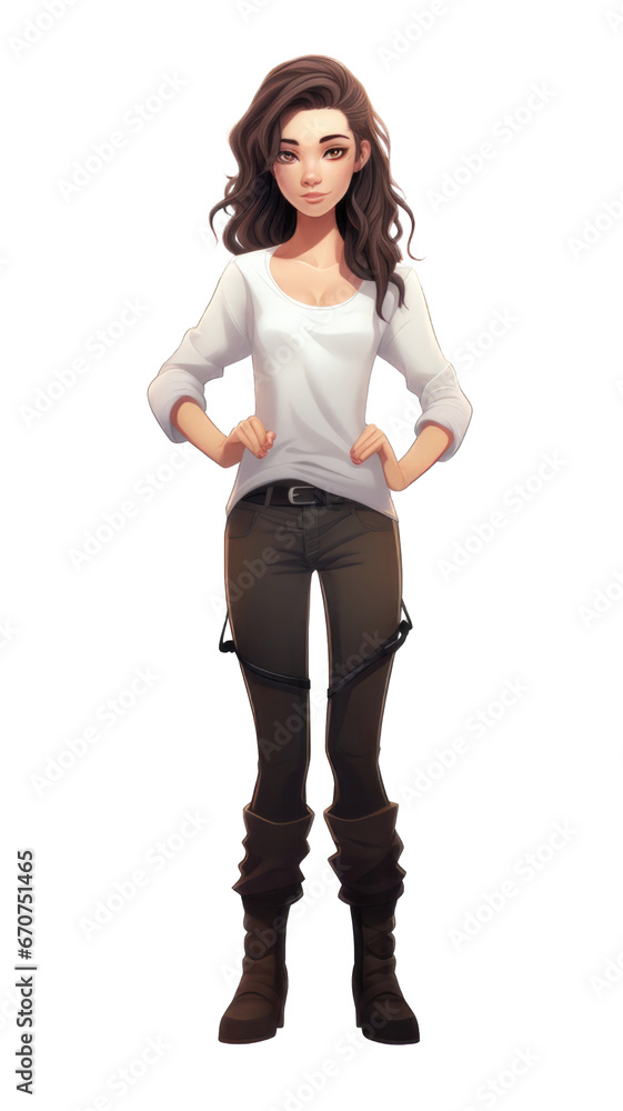 Digital Art of an Isolated Simple Character with Futuristic Aesthetics. Generative AI Digital Art of an Isolated Simple Character with Futuristic Aesthetics. Generative AI
