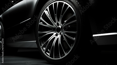 The sumptuous tire of a premium car, a testament to precision and meticulous attention to detail photo