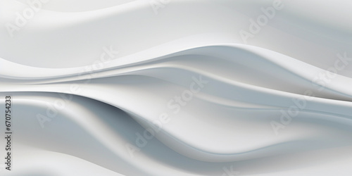 White abstract wavy silk background.