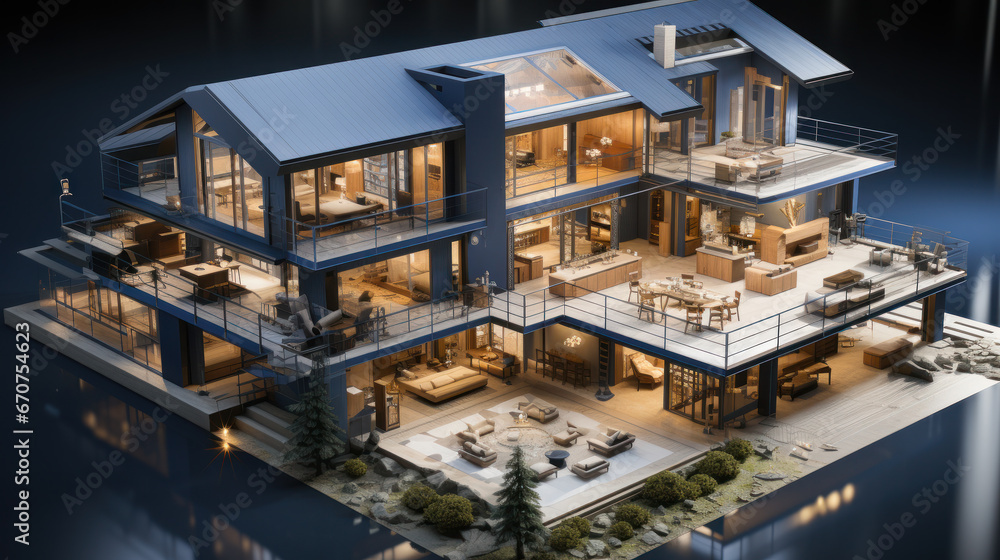 Architectural Vision: A Photorealistic Masterpiece. Generative AI Architectural Vision: A Photorealistic Masterpiece. Generative AI