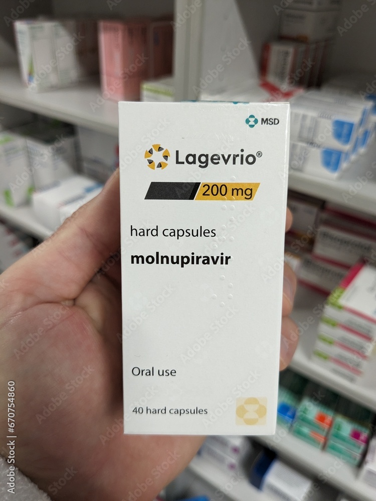 Prague Czech Republic October 18 2023 LAGEVRIO MSD Hard Capsules With   1000 F 670754860 QIPHCIGhUGHGpEanCbVBTCGMmShFvsIy 