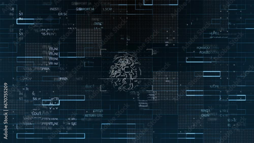 Matrix Motion Graphics Blue data matrix motion graphics simulating digital lines and grid ...