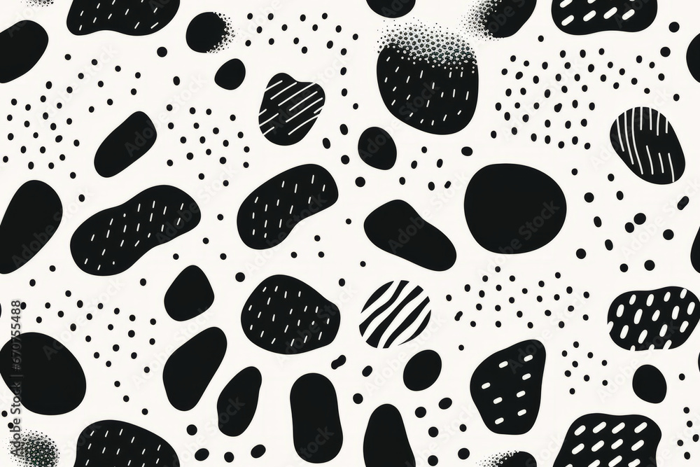 Fototapeta premium trendy fashionable black and white seamless abstract pattern background