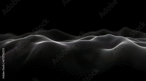 Abstract white particle background Flow wave with