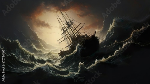 shipwreck at sea photo