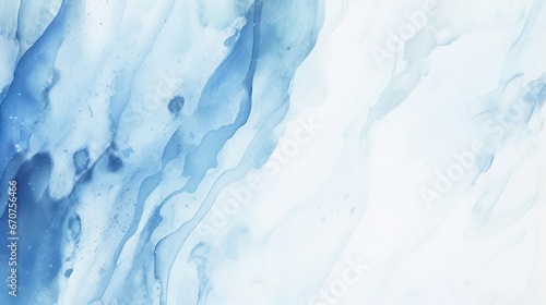 Abstract blue watercolor paint marble background In