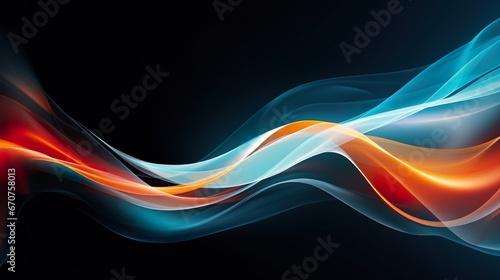 abstract orange and dark blue wave background, swirl and wavy soft pattern, creative dynamic and elegant design