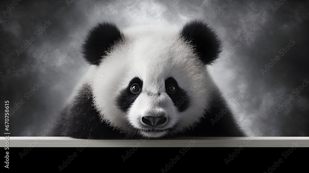 Fototapeta premium Cute Panda Portrait Wallpaper
