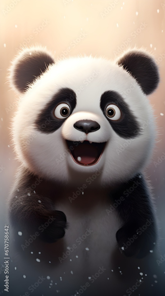Cute Panda Portrait Wallpaper Cute Panda Portrait Wallpaper