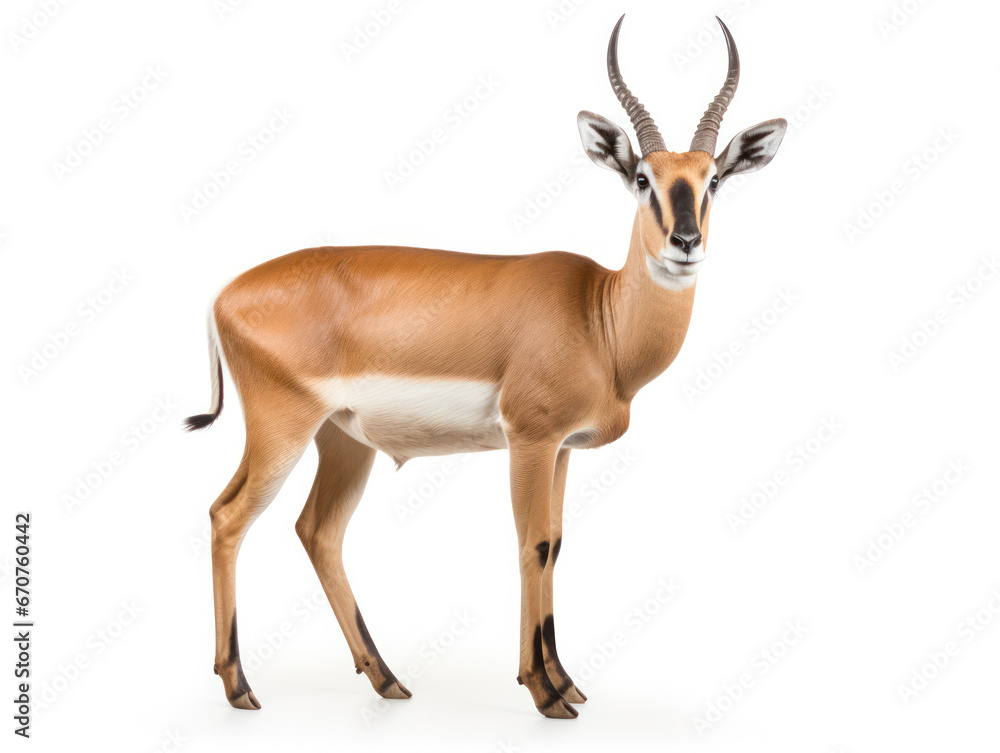 Fototapeta premium Antelope Studio Shot Isolated on Clear White Background, Generative AI