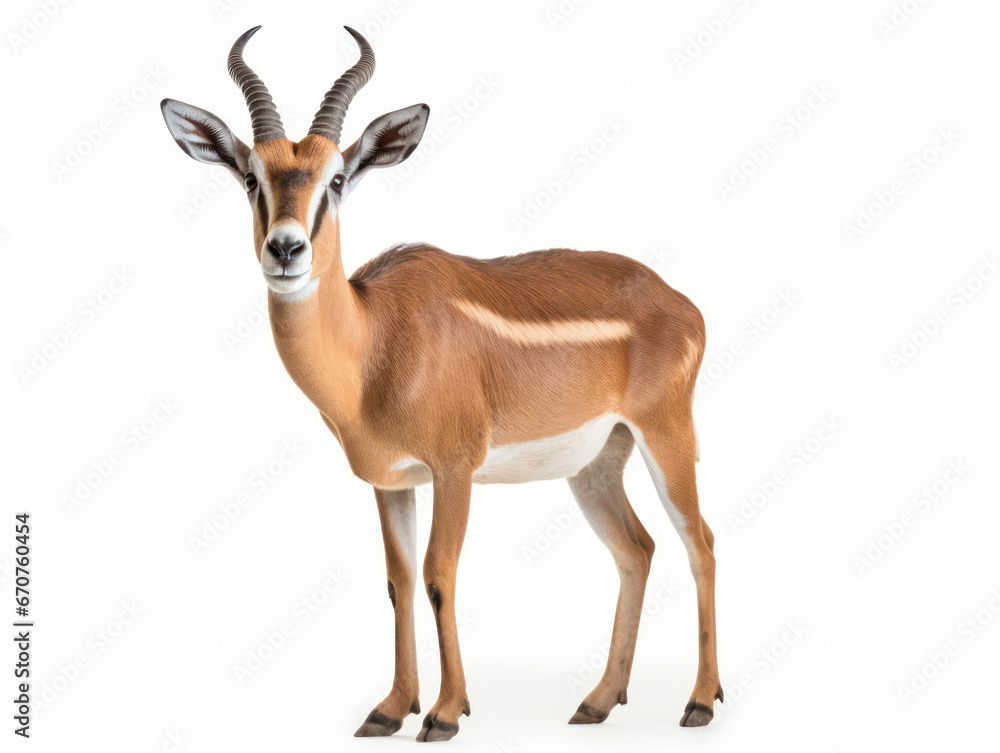Antelope Studio Shot Isolated on Clear White Background, Generative AI Antelope Studio Shot Isolated on Clear White Background, Generative AI
