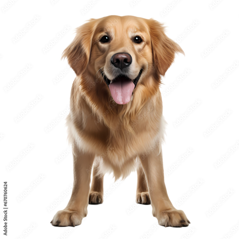 Golden retriever on transparent background