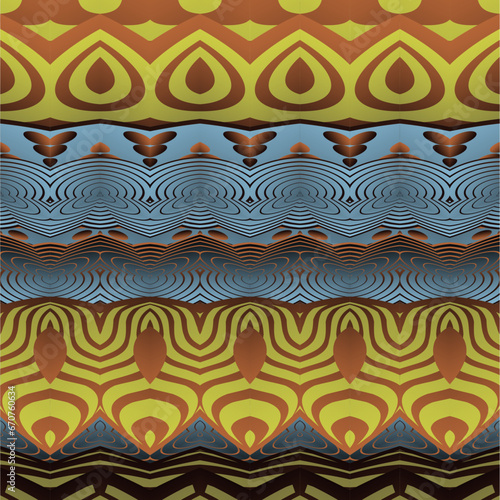 Vector abstract background with seamless texture in brown and blue combined
