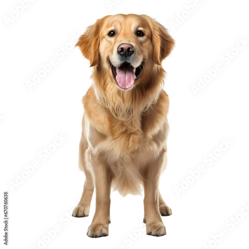 Golden retriever on transparent background