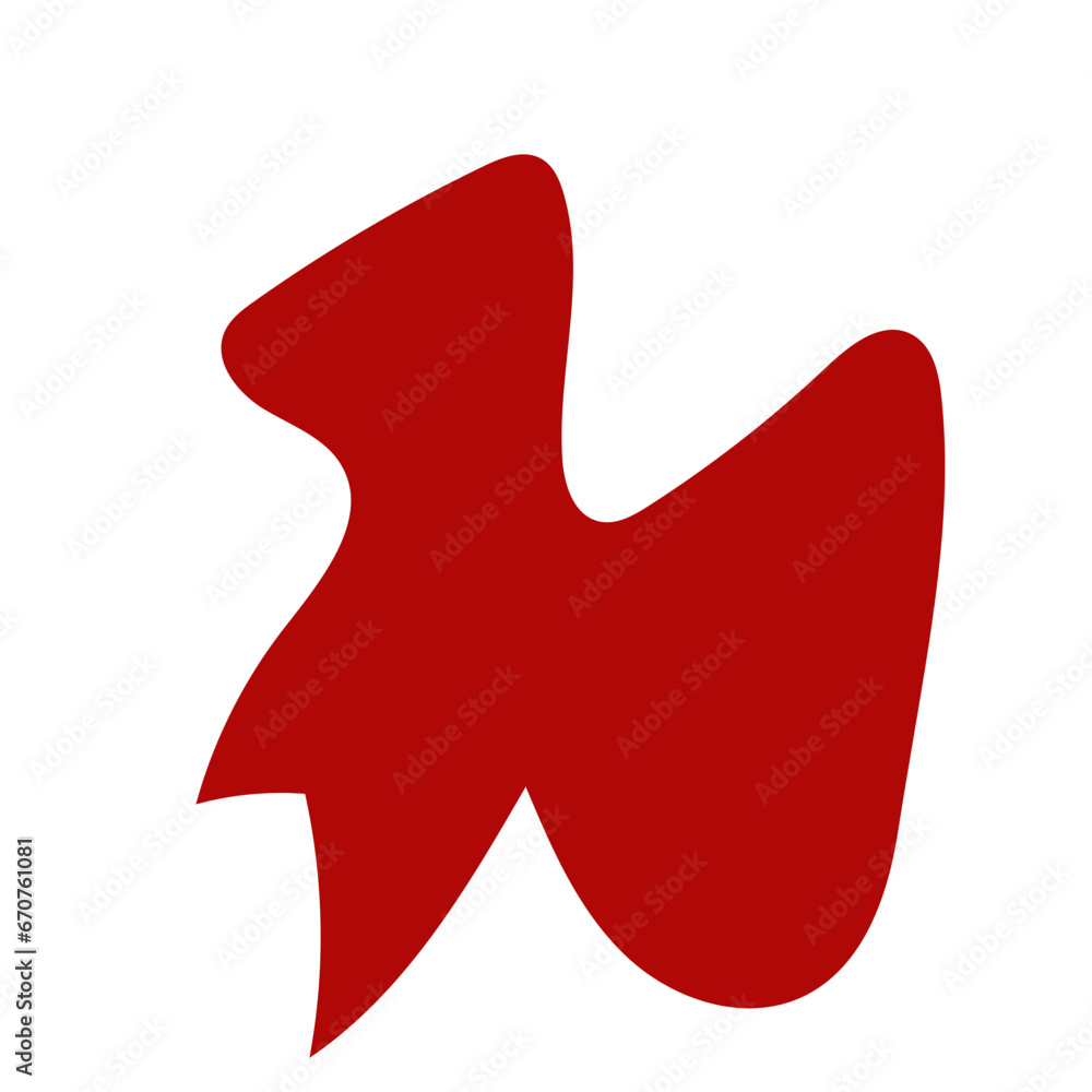 Red green abstract shapes 