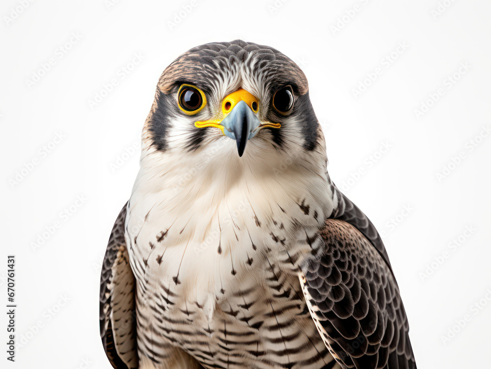 Fototapeta premium Falcon Studio Shot Isolated on Clear White Background, Generative AI