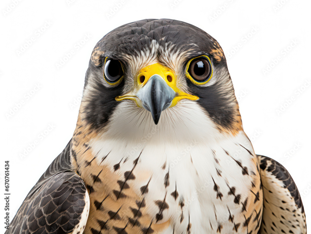 Falcon Studio Shot Isolated on Clear White Background, Generative AI Falcon Studio Shot Isolated on Clear White Background, Generative AI