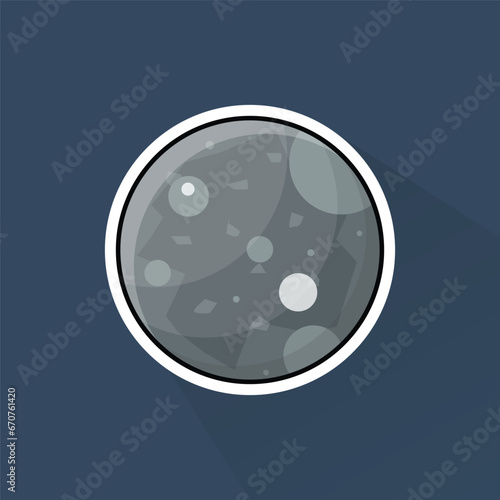 Illustration Vector of Mercury in Flat Design