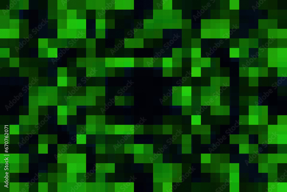 Green pixelated mosaic technology abstract background Green pixelated mosaic technology abstract background