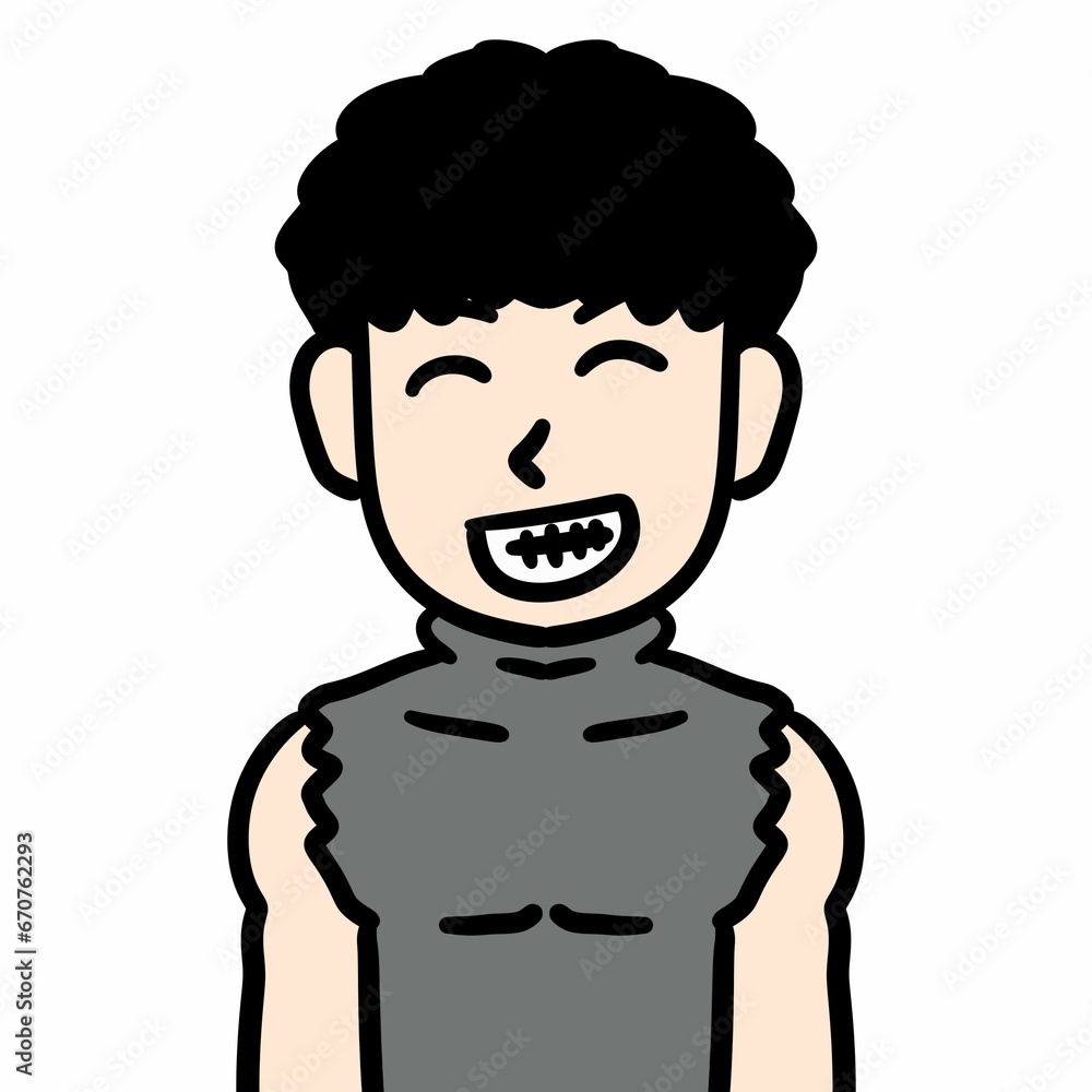 cute man cartoon on white background cute man cartoon on white background