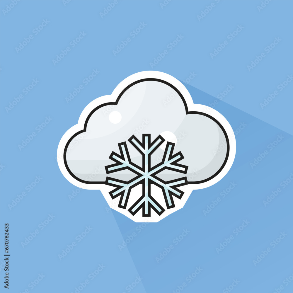 Illustration Vector of Snow Icon in Flat Design Illustration Vector of Snow Icon in Flat Design