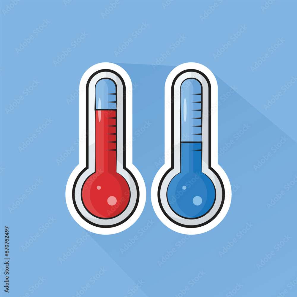 Illustration Vector of Temperature in Flat Design Illustration Vector of Temperature in Flat Design