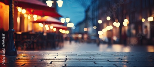 Blurred backdrop of a nighttime street view © 2rogan