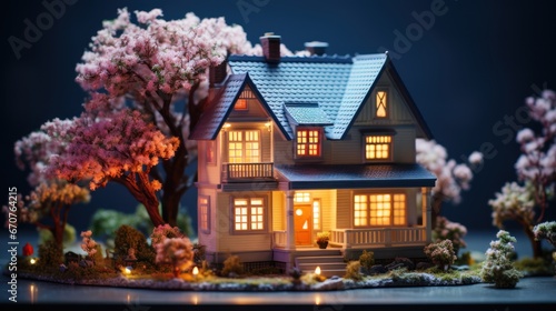 Miniature house represents grand aspirations and goals