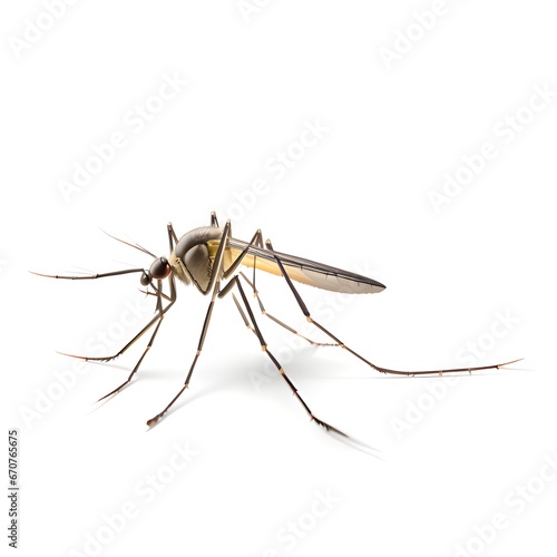 mosquito on white background, closeup.