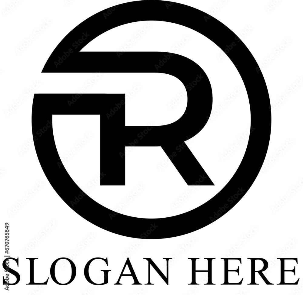 R letter initial circle initial logo design vector R letter initial circle initial logo design vector
