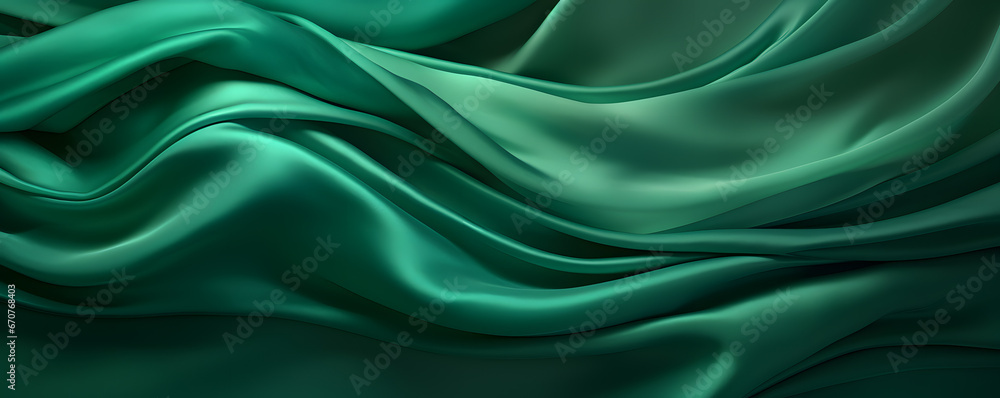 close up of a green satin silk cloth scarf close up of a green satin silk cloth scarf