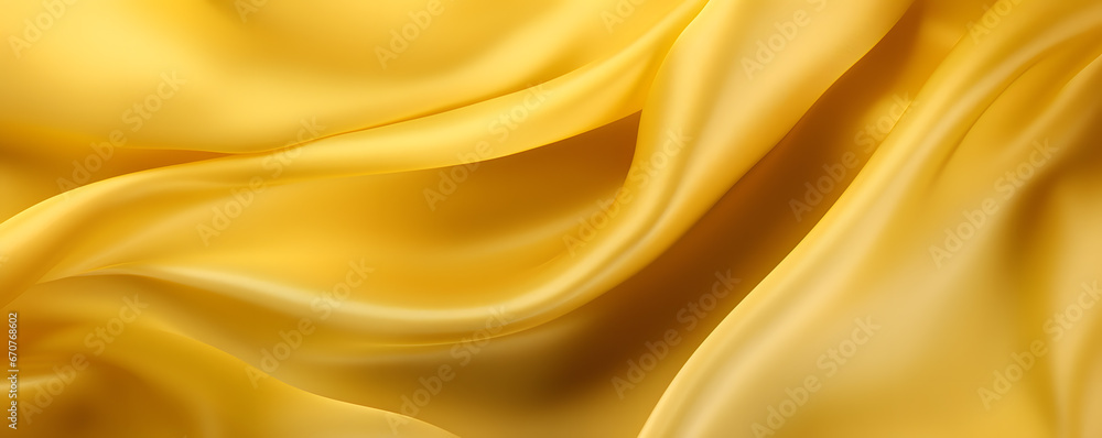 close up of a yellow satin silk cloth close up of a yellow satin silk cloth