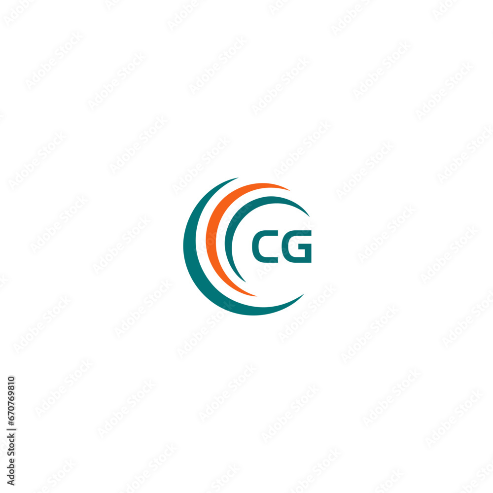 CG C G letter logo design. Initial letter CG linked circle uppercase monogram logo blue  and white. CG logo, C G design. CG, C G