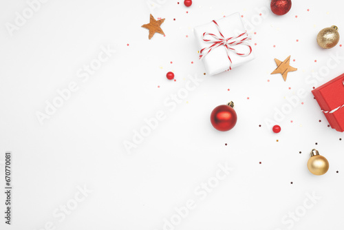 Christmas and New Year background with decorations