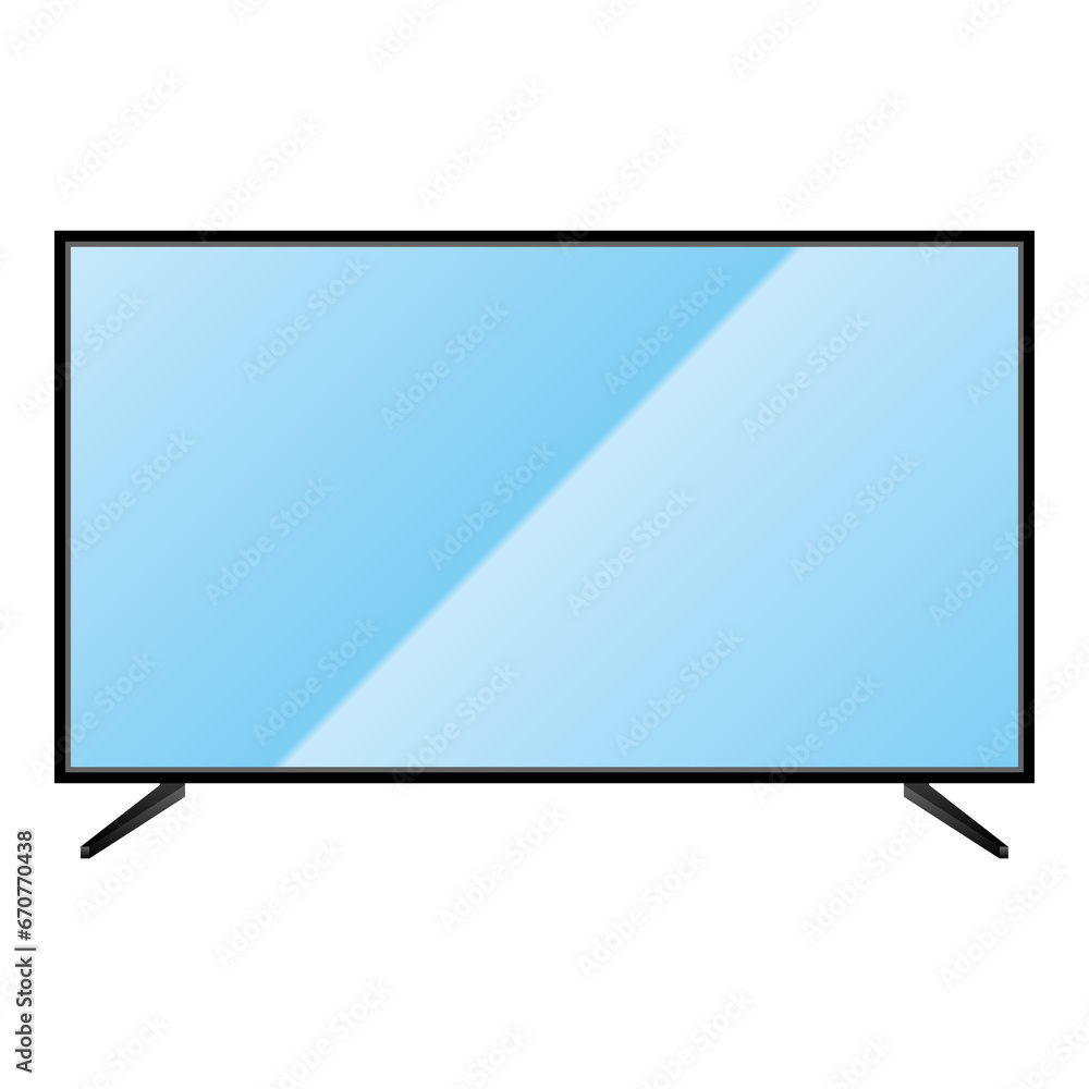 Naklejka premium シンプルなイラスト_テレビ,モニタ
