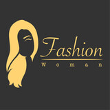 logotipo femenino para salón de belleza, logotipo con silueta femenina, silueta de mujer, vector para publicidad