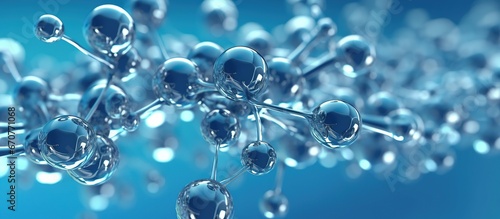 Abstract background with molecules.