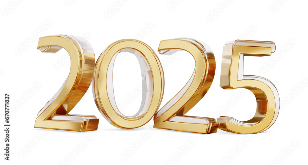 2025 golden metallic numbers as year, new year and year, isolated, shiny in bold font, success and changes, better or best 2025 golden metallic numbers as year, new year and year, isolated, shiny in bold font, success and changes, better or best