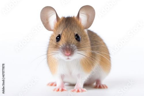 Close-up of a field mouse, White background 