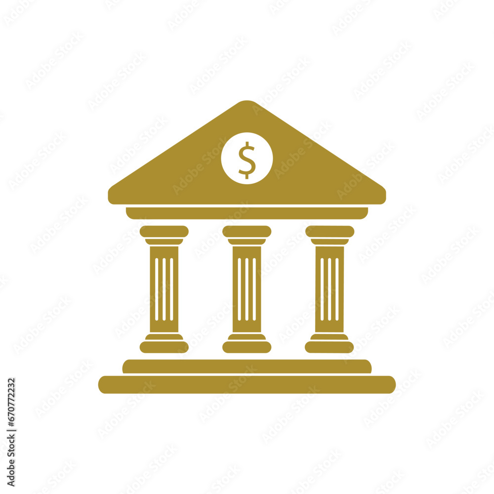 Bank Building Icon Vector Design Template Bank Building Icon Vector Design Template
