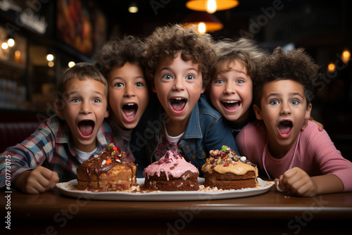 Kids Unleash Fun and Frolic Around the Cake 