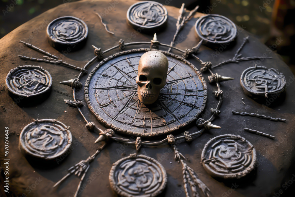 Fototapeta premium Cursed voodoo symbols.