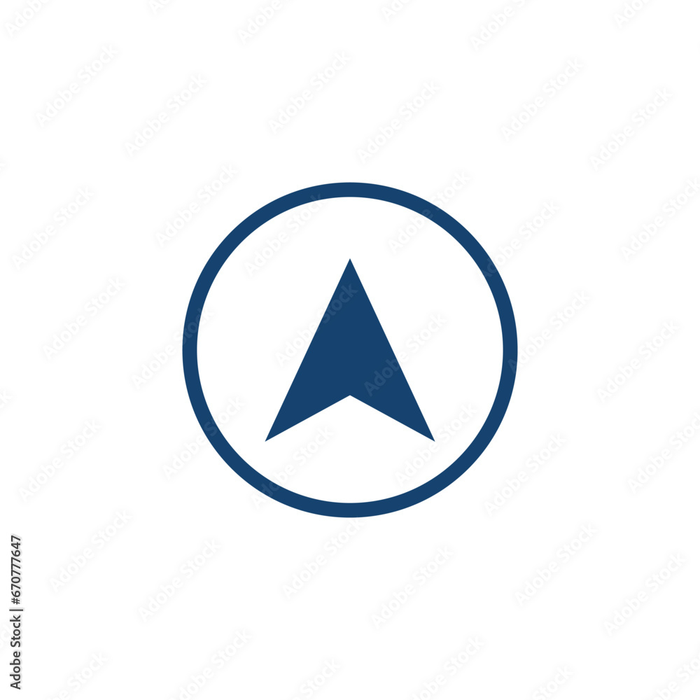 Compass Arrow Icon Vector Design Template Compass Arrow Icon Vector Design Template
